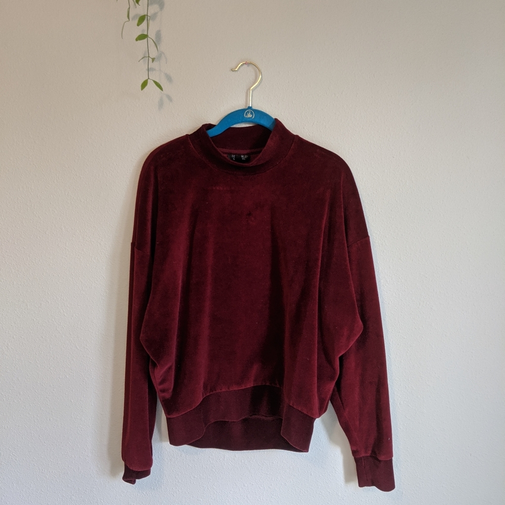 SOLD! Top Shop Velvet Pullover
